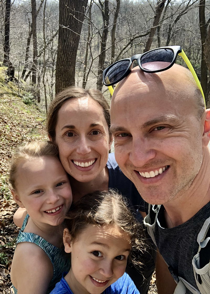 The Lauer Family enjoying the trails at the Dunes